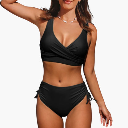 Kendall | Women’s Triangle Top Two-Piece Bikini Set with Adjustable Bottom