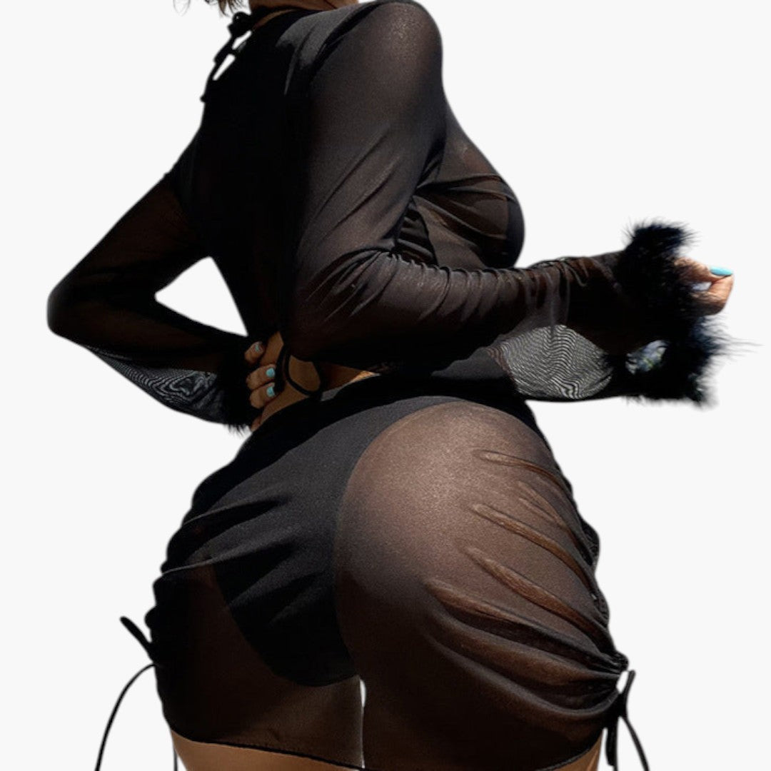 Summer | Women’s Long Sleeve Cover-Up Bikini Set