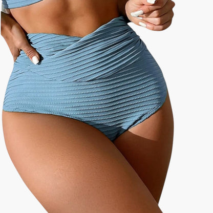 Brenna | Women’s Textured High-Waisted Bikini Set