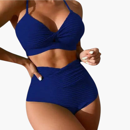 Brenna | Women’s Textured High-Waisted Bikini Set