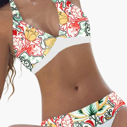 Aubrey | Women’s Halter Neck Open Back Two-Piece Bikini Set