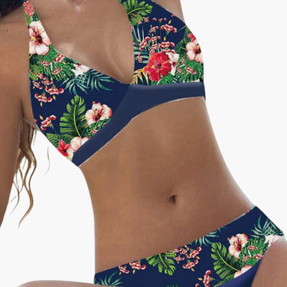 Aubrey | Women’s Halter Neck Open Back Two-Piece Bikini Set