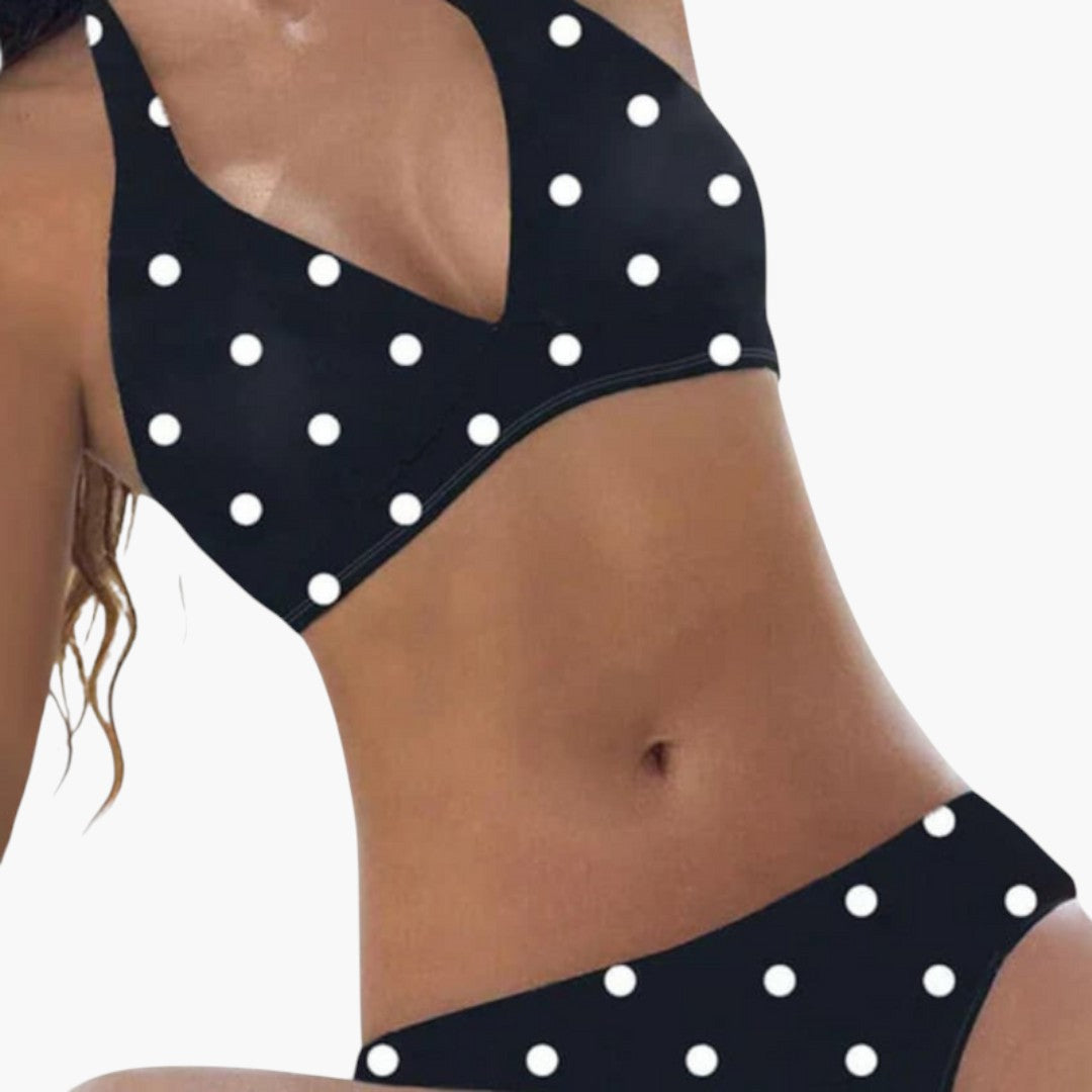 Aubrey | Women’s Halter Neck Open Back Two-Piece Bikini Set
