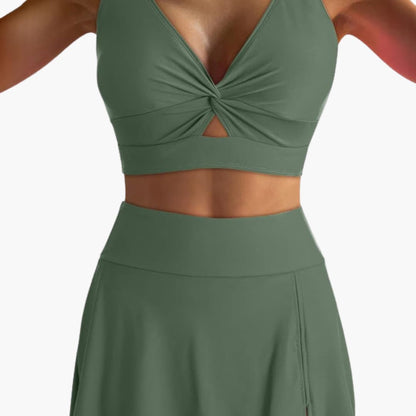 Londyn | Women’s Wrap Top Bikini Set with Skirt Cover-Up