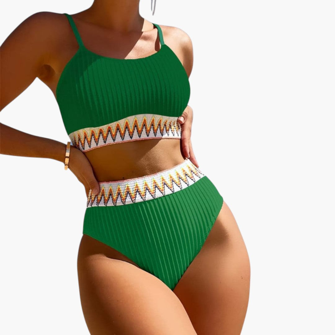 Briar | Women’s Ribbed High-Waisted Two-Piece Bikini Set