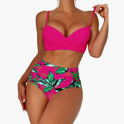 Whitney | Women’s Push-Up High-Waisted Two-Piece Bikini Set