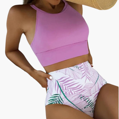 Marley | Women’s Floral Print High-Waisted Two-Piece Bikini Set