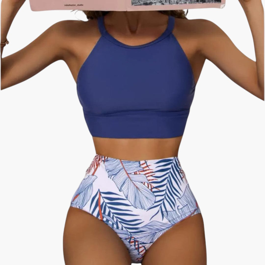 Marley | Women’s Floral Print High-Waisted Two-Piece Bikini Set
