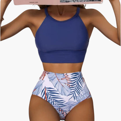 Marley | Women’s Floral Print High-Waisted Two-Piece Bikini Set