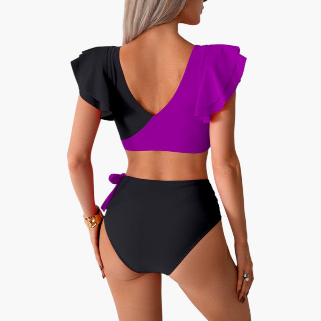 Mallory | Women’s Two-Piece Swimsuit Set with Ruffled Sleeves