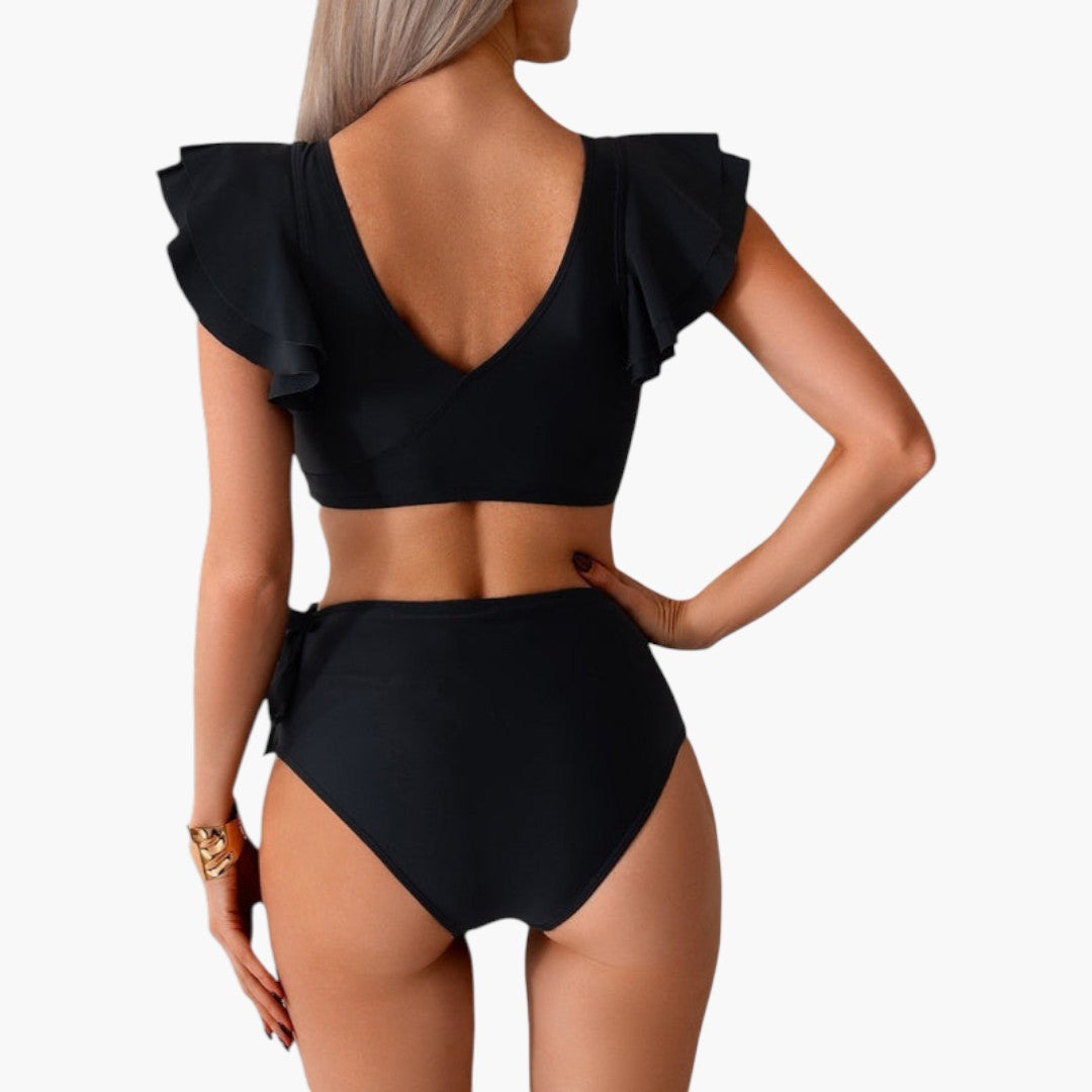 Mallory | Women’s Two-Piece Swimsuit Set with Ruffled Sleeves