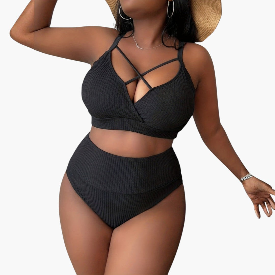 Monroe | Women’s Two-Piece Swimsuit Set with High-Waisted Bottoms