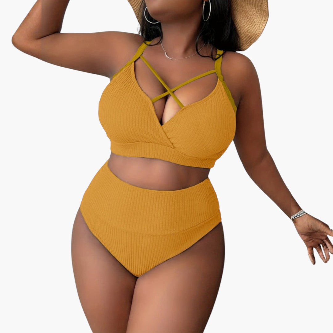 Monroe | Women’s Two-Piece Swimsuit Set with High-Waisted Bottoms