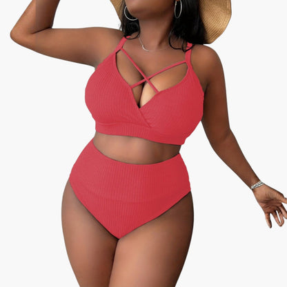 Monroe | Women’s Two-Piece Swimsuit Set with High-Waisted Bottoms