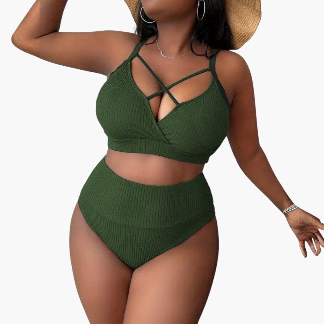 Monroe | Women’s Two-Piece Swimsuit Set with High-Waisted Bottoms