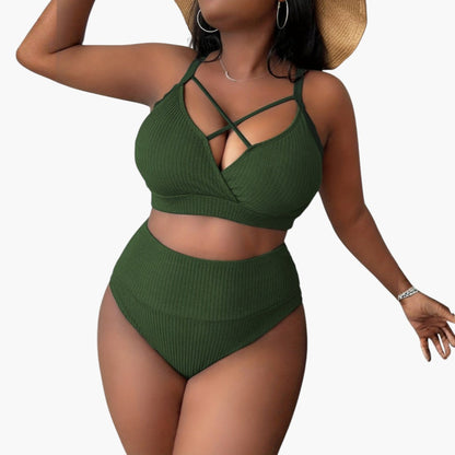 Monroe | Women’s Two-Piece Swimsuit Set with High-Waisted Bottoms
