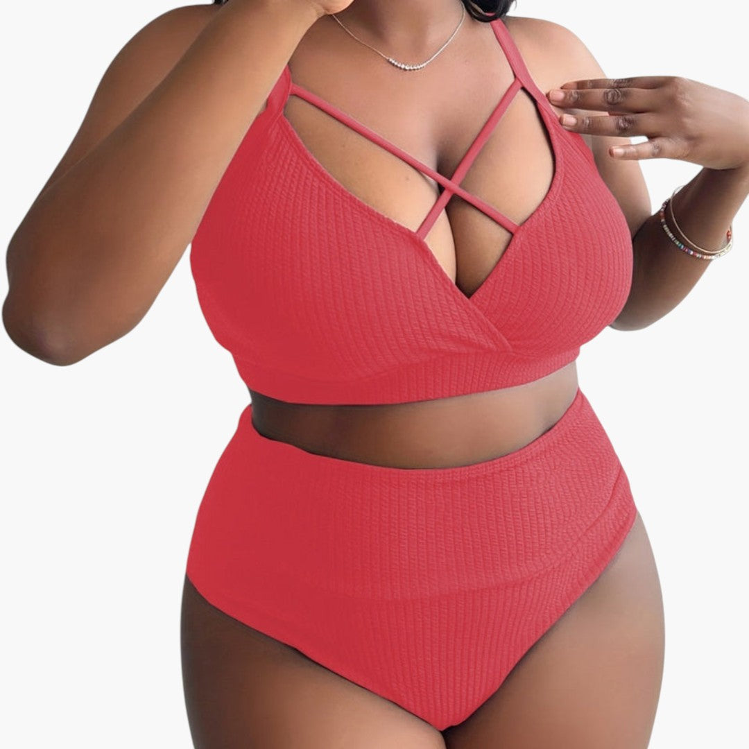 Monroe | Women’s Two-Piece Swimsuit Set with High-Waisted Bottoms