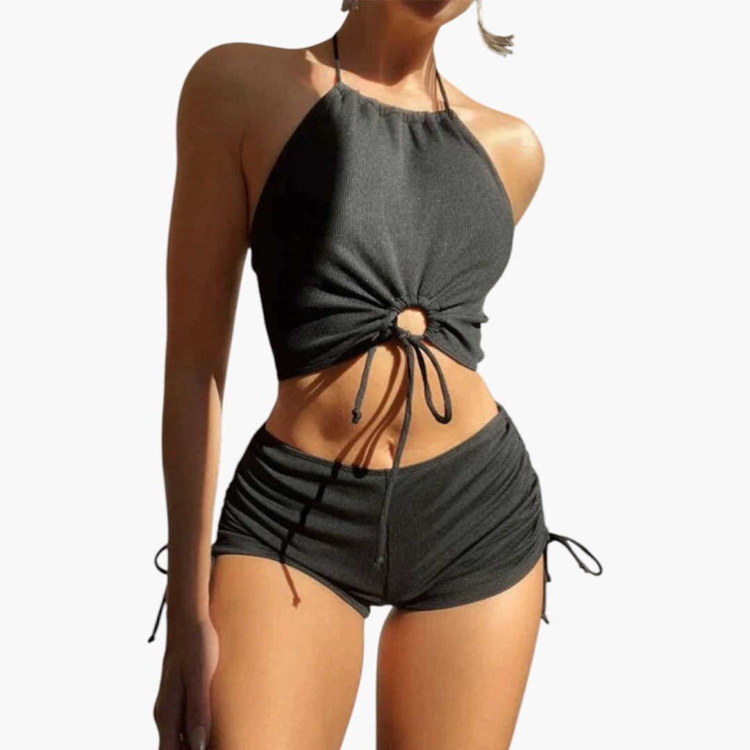 Zaylani | Women’s Two-Piece Swimsuit Set with Halter Neck Top