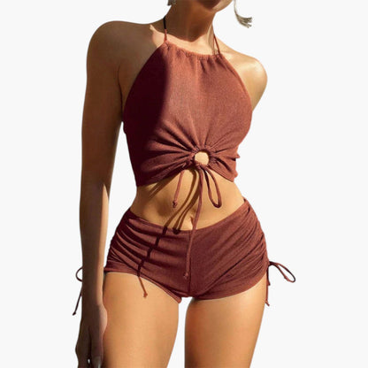 Zaylani | Women’s Two-Piece Swimsuit Set with Halter Neck Top
