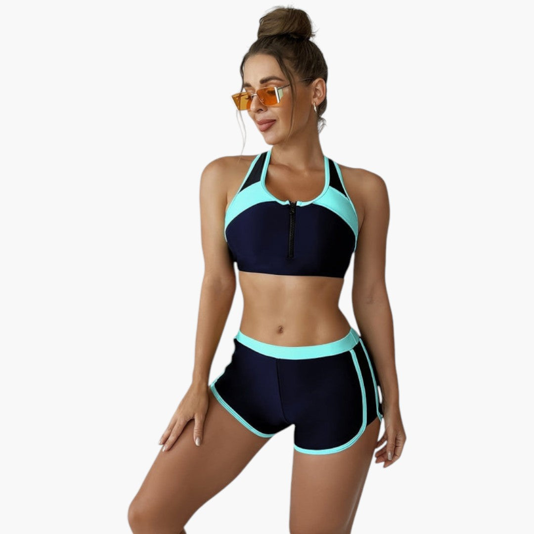 Indira | Women’s Two-Tone Bikini Set with Contrast Trim