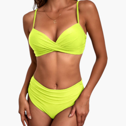 Saylor | Women’s Two-Piece Swimsuit Set with Crossed Top