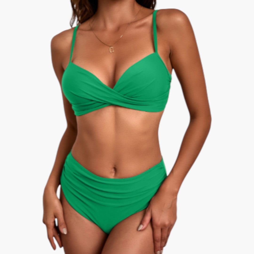 Saylor | Women’s Two-Piece Swimsuit Set with Crossed Top