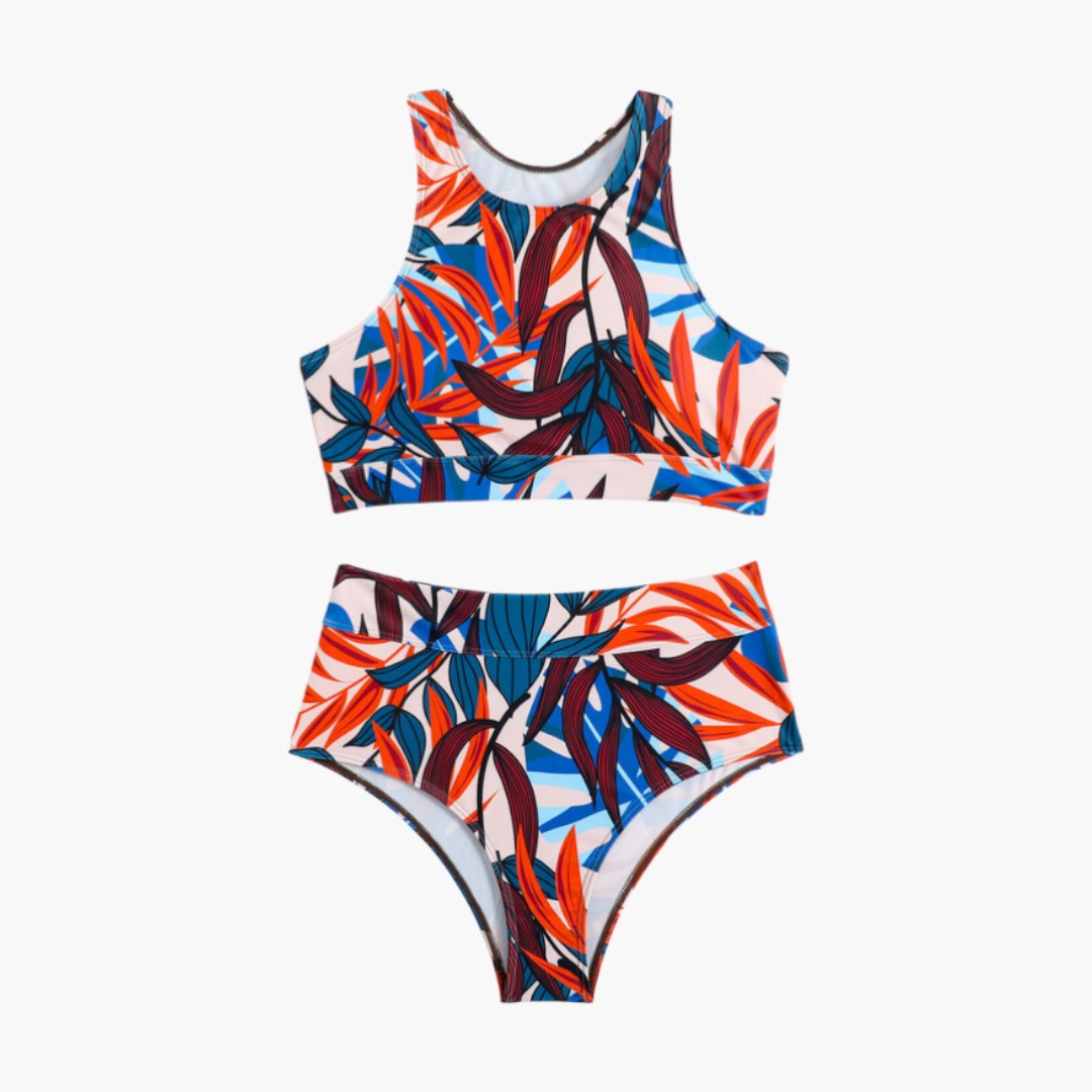 Navy | Women’s Sporty Two-Piece Swimsuit Set