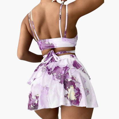 Elara | Women’s Three-Piece Floral Bikini Set