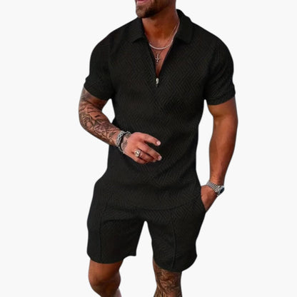Nash | Men’s Two-Piece Summer Set with Zippered Shirt