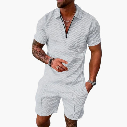 Nash | Men’s Two-Piece Summer Set with Zippered Shirt