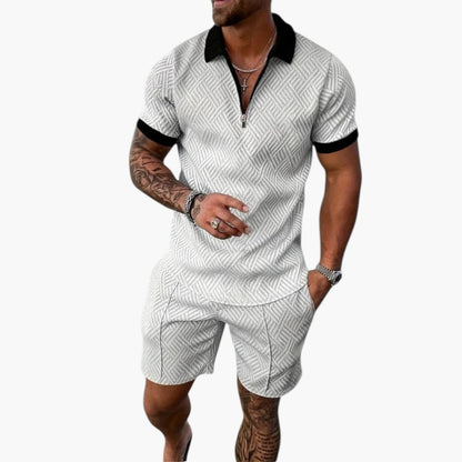 Nash | Men’s Two-Piece Summer Set with Zippered Shirt