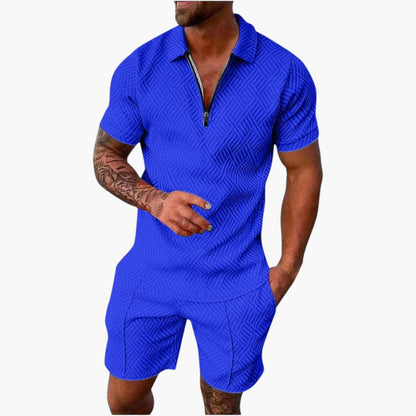Nash | Men’s Two-Piece Summer Set with Zippered Shirt