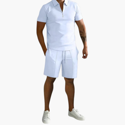 Dorian | Men’s Two-Piece Summer Set with Half-Zip Shirt