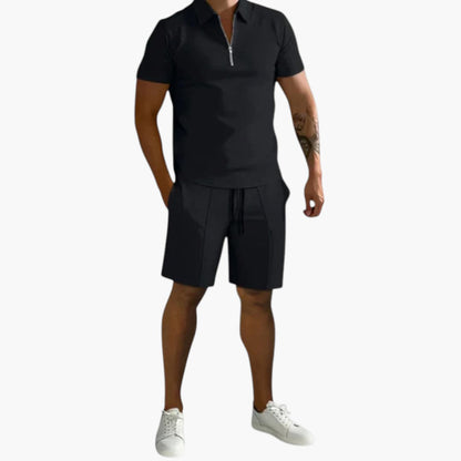 Dorian | Men’s Two-Piece Summer Set with Half-Zip Shirt