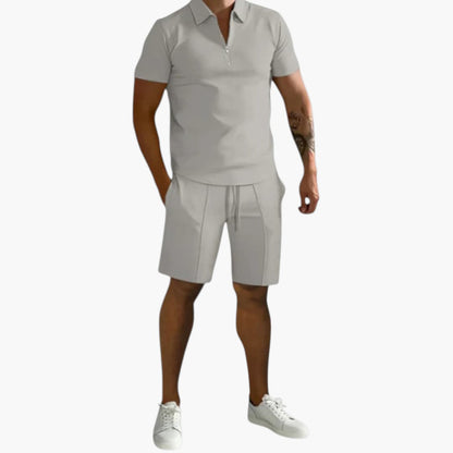 Dorian | Men’s Two-Piece Summer Set with Half-Zip Shirt