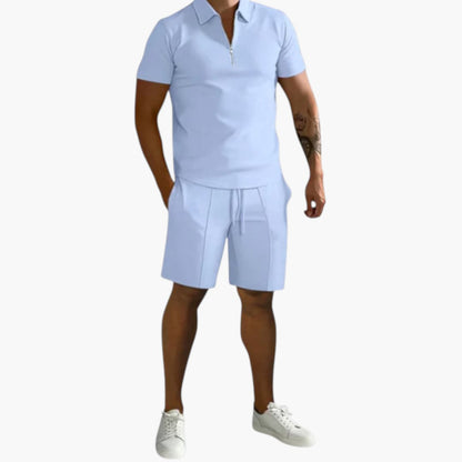 Dorian | Men’s Two-Piece Summer Set with Half-Zip Shirt