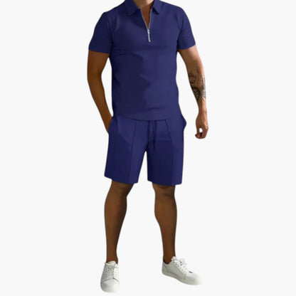 Dorian | Men’s Two-Piece Summer Set with Half-Zip Shirt