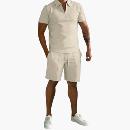Dorian | Men’s Two-Piece Summer Set with Half-Zip Shirt