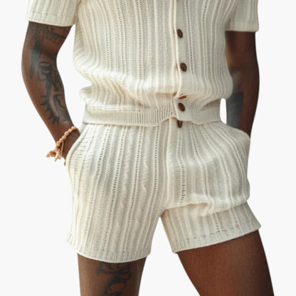 Bennett | Men’s Summer Knit Set with Short-Sleeve Shirt