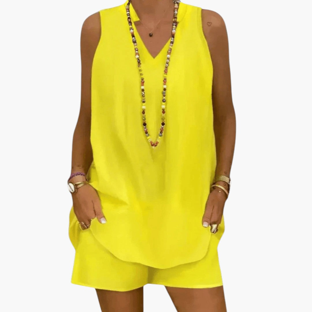 Tatum | Women’s Summer Set with Sleeveless Tunic and Shorts