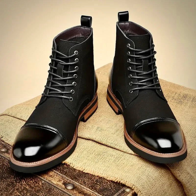 Mason | Men’s Lace-Up Ankle Boots with Pull Tab