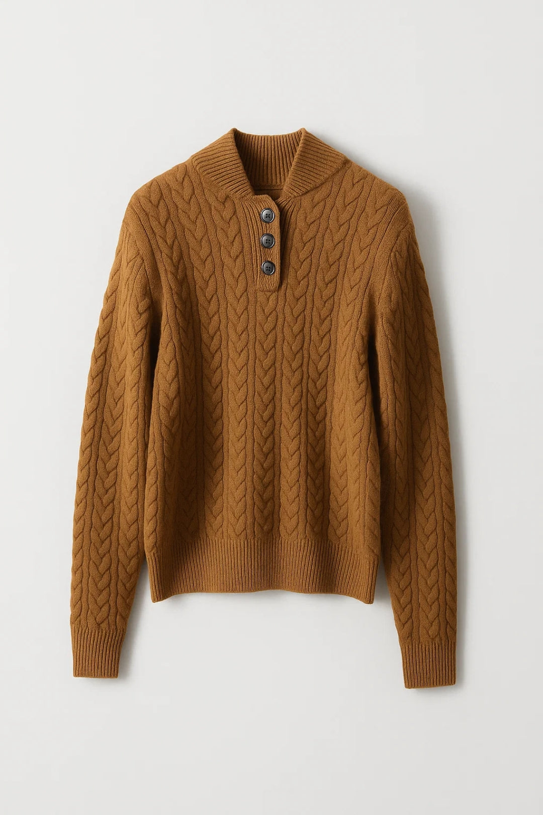 Sally | Women’s Cable-Knit Sweater with Buttoned Collar