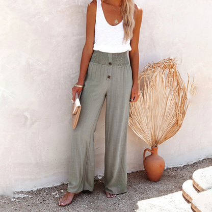 Aubrielle | Women’s Comfortable High Waist Wide Leg Trousers