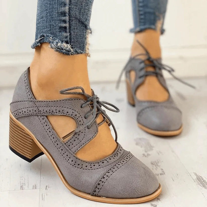 Kendall | Women’s Heeled Lace-Up T-Strap Orthopedic Shoes
