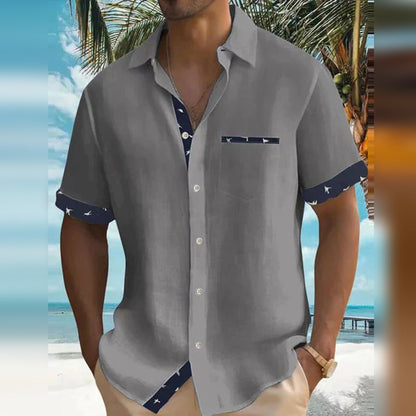 Theo | Men’s Lightweight Slim-Fit Beach Shirt with Breathable Linen