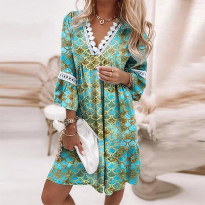 Laurel | Women’s Midi Dress with Crochet Details