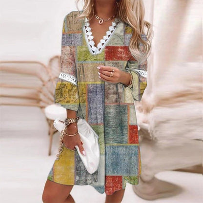 Laurel | Women’s Midi Dress with Crochet Details