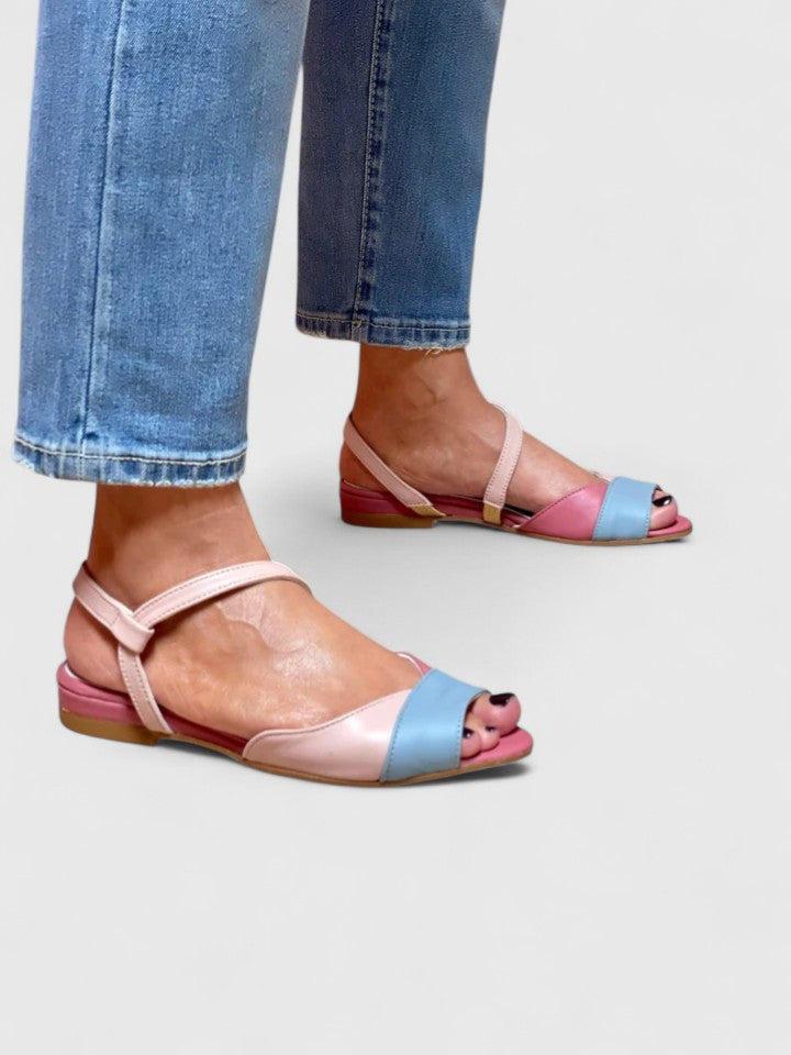 Aveline | Women’s Elegant Colorblock Flat Sandals