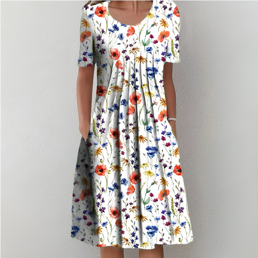 Rosalind | Women’s Vintage Floral Ruffle Spring Dress