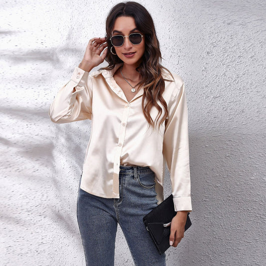 Ella | Women’s Polished Long-Sleeve Button Blouse